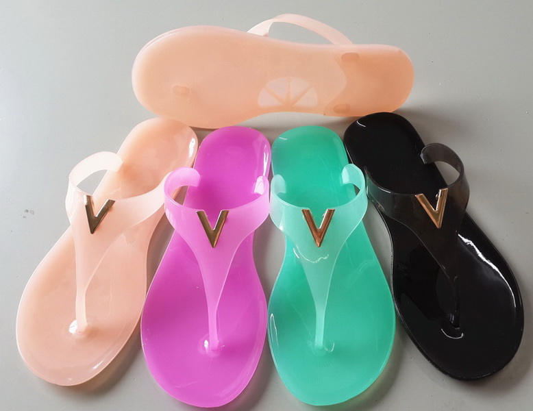  elegant slipper with gold decoration ladies jelly shoes